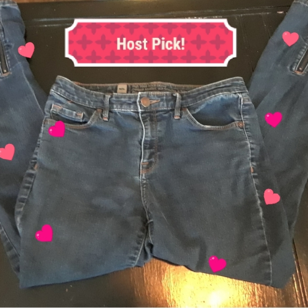 💕HPx2💕Skinny Blue‎ Jeans With Zippers on the Ankles